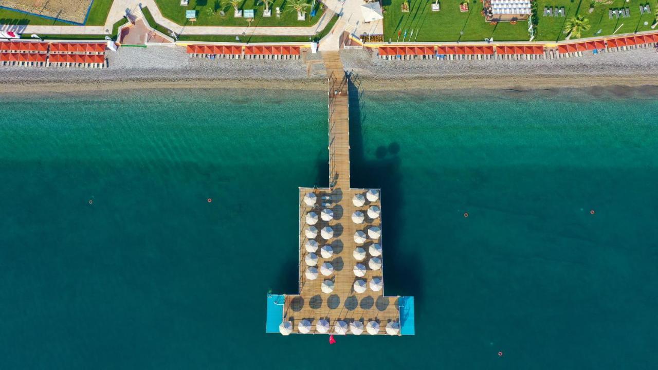 Aqi Hydros Club Hotel Kemer Exterior photo Aerial view of the pier
